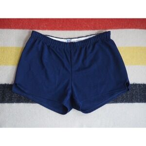 VTG 80s 90s Russell Athletic USA Made Navy Blue Poly Gym 34/36W Shorts Mens L